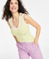 ფოტო #2 პროდუქტის Women's Ribbed U-Neck Tank, Created for Macy's