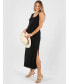 ფოტო #1 პროდუქტის Maternity Nursing Maxi Dress in Black