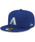 Фото #1 товара Men's Royal Arizona Diamondbacks Logo White 59FIFTY Fitted Hat
