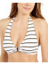 Фото #3 товара Lauren Ralph Lauren Womens Dylan Lurex Halter Bikini Top Swimwear White Size 12