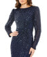 Фото #2 товара Women's Embellished Puff Sleeve Side Knot Gown
