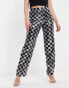 Фото #1 товара Noisy May straight leg trousers co-ord in sequin checkerboard