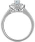 ფოტო #3 პროდუქტის Diamond Oval Double Halo Engagement Ring (1 ct. t.w.) in 14k White Gold
