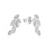 Фото #1 товара Longitudinal silver earrings with zircons AGUP2298