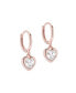 ფოტო #2 პროდუქტის HANNIY: Crystal Heart Huggie Earrings For Women