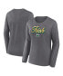 ფოტო #1 პროდუქტის Women's Gray Notre Dame Fighting Irish Double Team Script Long Sleeve T-shirt