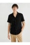 Фото #2 товара Рубашка мужская Koton с коротким рукавом и воротником с лацканами