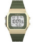Фото #1 товара Unisex Activity Tracker Digital Green Silicone Strap 40mm Octagonal Watch