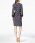 Alfani women's Metallic Crochet Trim Lace Dress Navy XL