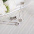 Silver earrings Heart with angel wings and zircons ERE-LILHW-ST