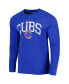 Фото #3 товара Men's Royal Chicago Cubs Inertia Raglan Long Sleeve Henley T-shirt