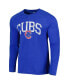 Men's Royal Chicago Cubs Inertia Raglan Long Sleeve Henley T-shirt