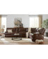 Binardo 99" 3 Pc Zero Gravity Leather Sectional with 2 Recliners and 1 Console, Created for Macy's