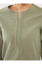 Фото #4 товара LCW Grace Kaçık Yaka Dantel Detaylı Uzun Kollu Poplin Kadın Bluz