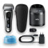 Braun Series 8 8457cc Wet&Dry - Foil shaver - SensoFlex - Black - Grey - Charging - Battery - 60 min