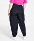 Plus Size Pull-On Logo Woven Track Pants