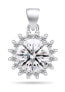 Фото #1 товара Sparkling silver pendant with clear zircons PT97W