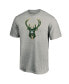 Фото #3 товара Men's Giannis Antetokounmpo Heathered Gray Milwaukee Bucks Playmaker Name and Number Team T-shirt