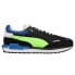 Фото #1 товара Puma City Rider Electric Lace Up Mens Black, Blue Sneakers Casual Shoes 382045-
