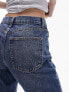 Фото #4 товара Topshop Tall mid rise relaxed Kort jeans in mid blue