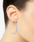 ფოტო #2 პროდუქტის Diamond Graduated Medium Hoop Earrings (1-1/2 ct. t.w.)