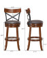 Фото #9 товара Set of 2 Bar Stools Swivel 29.5'' Dining Bar Chairs