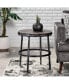 NHModern Industrial Side Table Mango Wood Top, Distinctive Studded Iron Frame Brown+antique bronze, 1 Count - фото #8