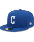 Фото #1 товара Men's Royal Cleveland Guardians Logo White 59FIFTY Fitted Hat
