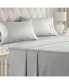 Фото #1 товара 4 Piece Deep Pocket Microfiber (Muted, Vibrant, Heathered) Sheet Set - King