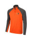 Men's Orange, Charcoal Miami Hurricanes Two Yutes Raglan Quarter-Zip Windshirt