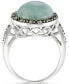 ფოტო #3 პროდუქტის Jade & Marcasite (3/8 ct. t.w.) Statement Ring in Sterling Silver