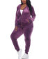 Plus Size Velour Tracksuit Loungewear 2pc Set