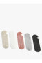 5'li Patik Çorap Seti Dokulu Çok Renkli