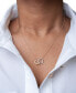 ფოტო #2 პროდუქტის Diamond Double Circle Pendant Necklace (1/6 ct. t.w.) in in 10k Gold, Created for Macy's