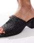 Фото #2 товара New Look knitted mid heeled mule in black