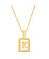 ფოტო #2 პროდუქტის Gold-Tone Letter Initial Pendant Necklace
