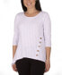 Фото #1 товара Women's Plus Size Button Detail Ribbed Tunic