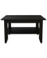 Essential Coffee Table, One Shelf, Four Legs - Black