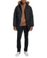 Фото #5 товара Men's Long Quilted Parka with Removable Faux-Fur Trim