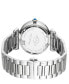 ფოტო #3 პროდუქტის Women's Berletta Swiss Quartz Silver-Tone Stainless Steel Bracelet Watch 37mm