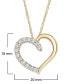 ფოტო #3 პროდუქტის Diamond Heart Pendant Necklace (1/2 ct. t.w.) in Sterling Silver, 16 inches + 2 inch extender