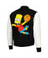 Men's Black The Simpsons Basketball Full-Zip Varsity Jacket