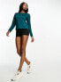 Hummel Mesh long sleeve top in dark green