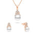 Charming Bronze Pearl Jewelry Set SET238R (Earrings, Necklace)