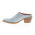 Фото #3 товара Fly London Ivot IVOT573FLY-002 Womens Blue Leather Slip On Mules Heels Shoes 38