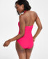 Фото #7 товара Twist-Front Ruched One-Piece Swimsuit