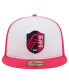 Фото #4 товара Men's White, Red St. Louis City SC 2024 Kick Off Collection 59FIFTY Fitted Hat