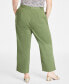 Фото #4 товара Trendy Plus Size Pleated Chino Straight-Leg Ankle Pants, Created for Macy's