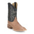 Фото #2 товара Justin Boots Moseley Ostrich Embroidered Square Toe Cowboy Mens Brown Casual Bo