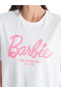 Фото #2 товара XSIDE Bisiklet Yaka Barbie Baskılı Kısa Kollu Kadın Tişört